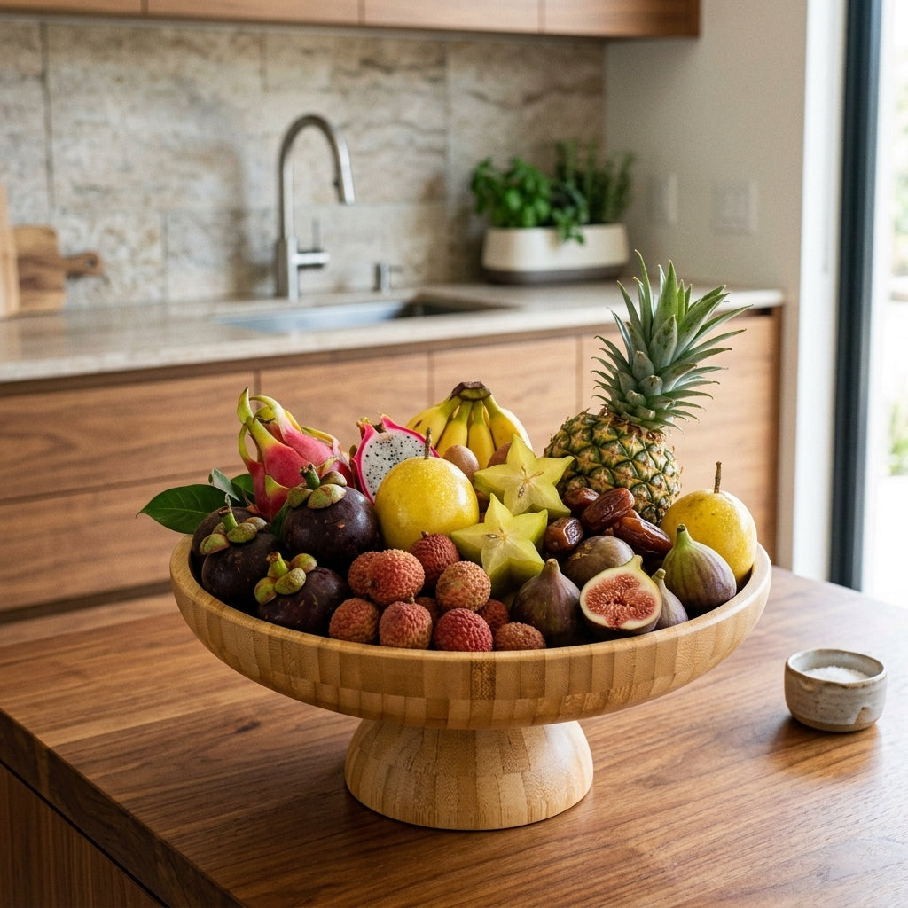 Bol à Fruits & Légumes En Bambou I Style Épuré & Modern Design