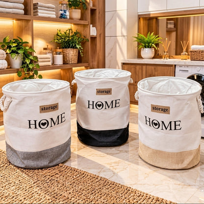 Pack de 3 Sac à Linge En Tissu I Facile à Transporter