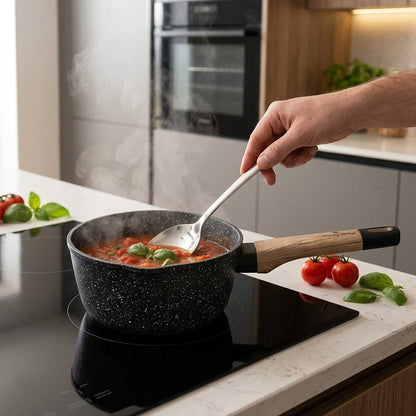 Set de 3 Casseroles en Granite I Haute Résistance & Zéro Accroche