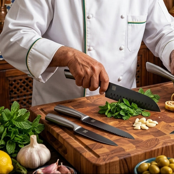 Set de Couteaux Ergonomiques 5 Pièces I Confort Anti-Fatigue