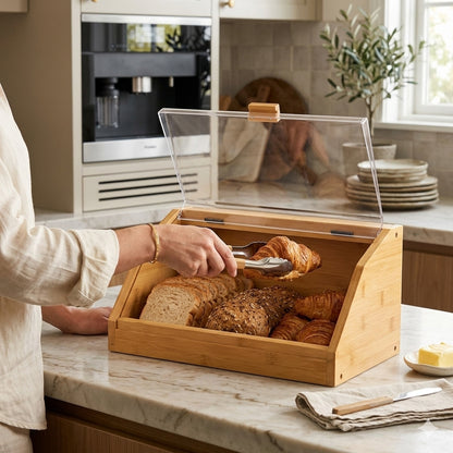 Boîte à Pain en Bambou Naturel | Design & Organisation Cuisine