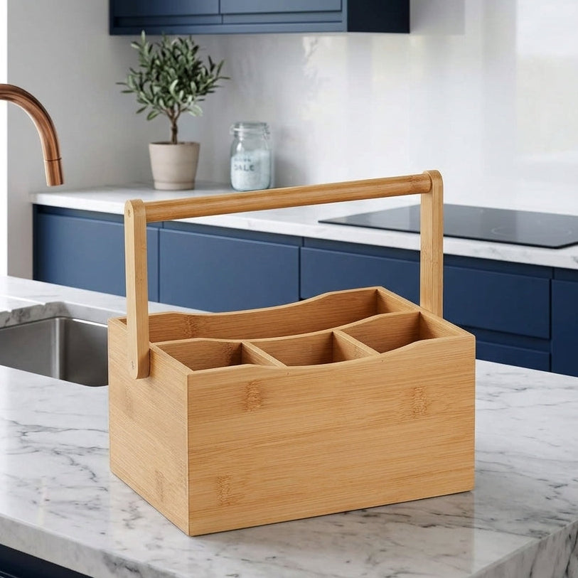 Porte-Ustensiles En Bambou | Qualité durable & Style naturel
