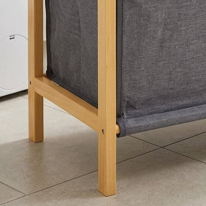Pack de 4 Panier à Linge Scandinave Bambou I Pratique & Durable