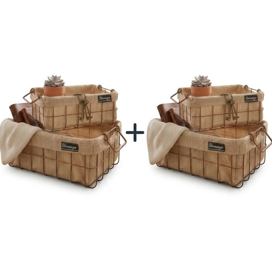Pack de 4 Panier de Rangement | Pratique, Durable