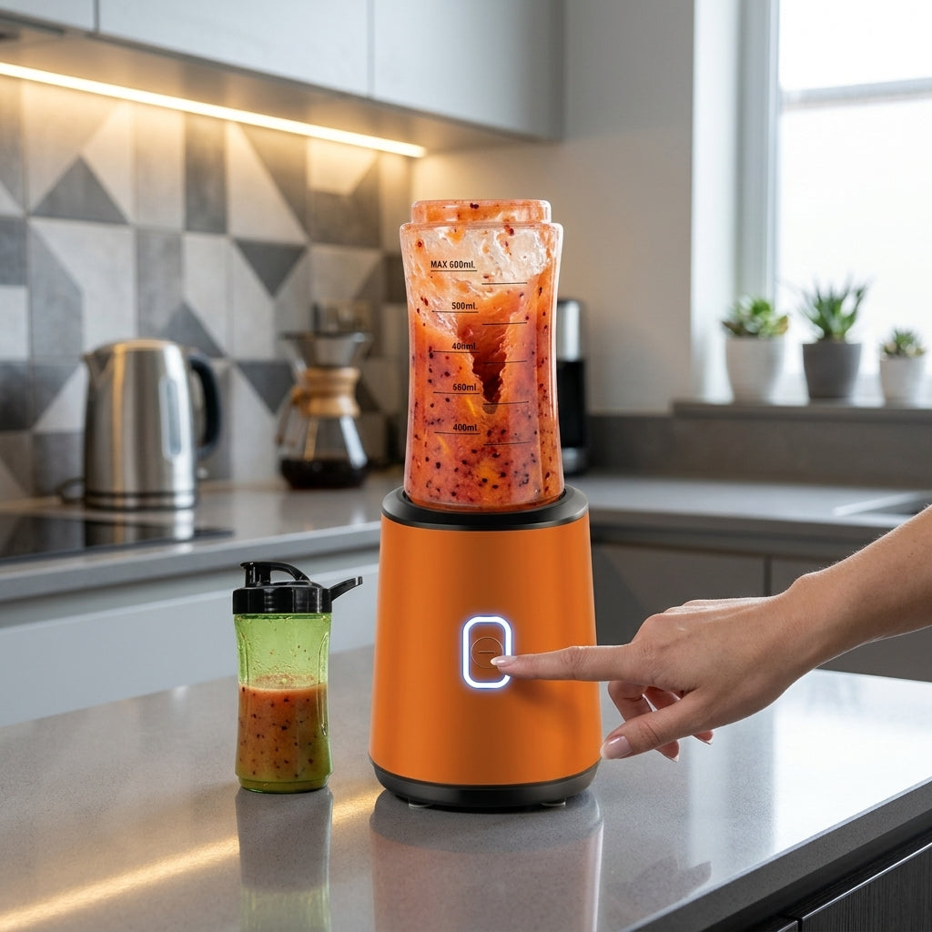 Mixeur Électrique 2 en 1 I 600ML avec Gobelet Portable