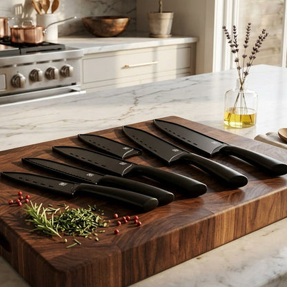 Set de Couteaux Ergonomiques 5 Pièces I Confort Anti-Fatigue
