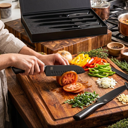 Set de Couteaux Ergonomiques 5 Pièces I Confort Anti-Fatigue