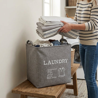 Pack de 3 Panier à Linge En Tissu I Facile à Transporter