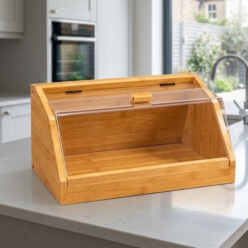 Boîte à Pain en Bambou Naturel | Design & Organisation Cuisine