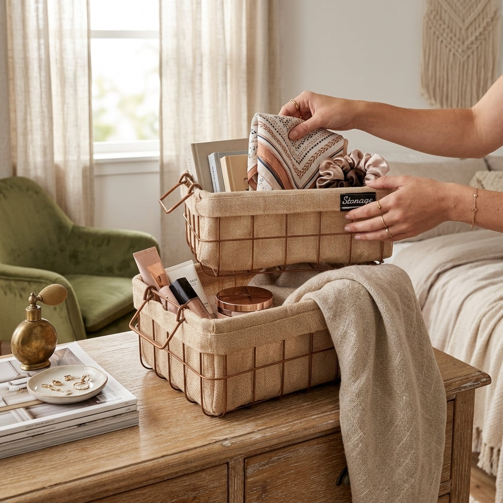 Pack de 4 Panier de Rangement | Pratique, Durable