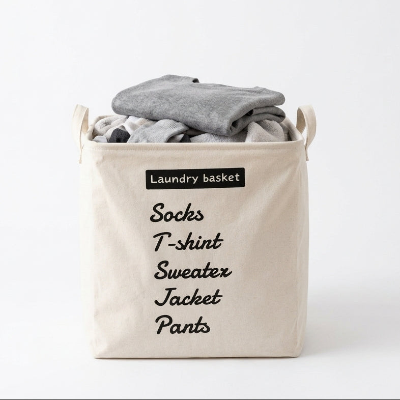 Pack de 3 Panier à Linge En Tissu I Facile à Transporter