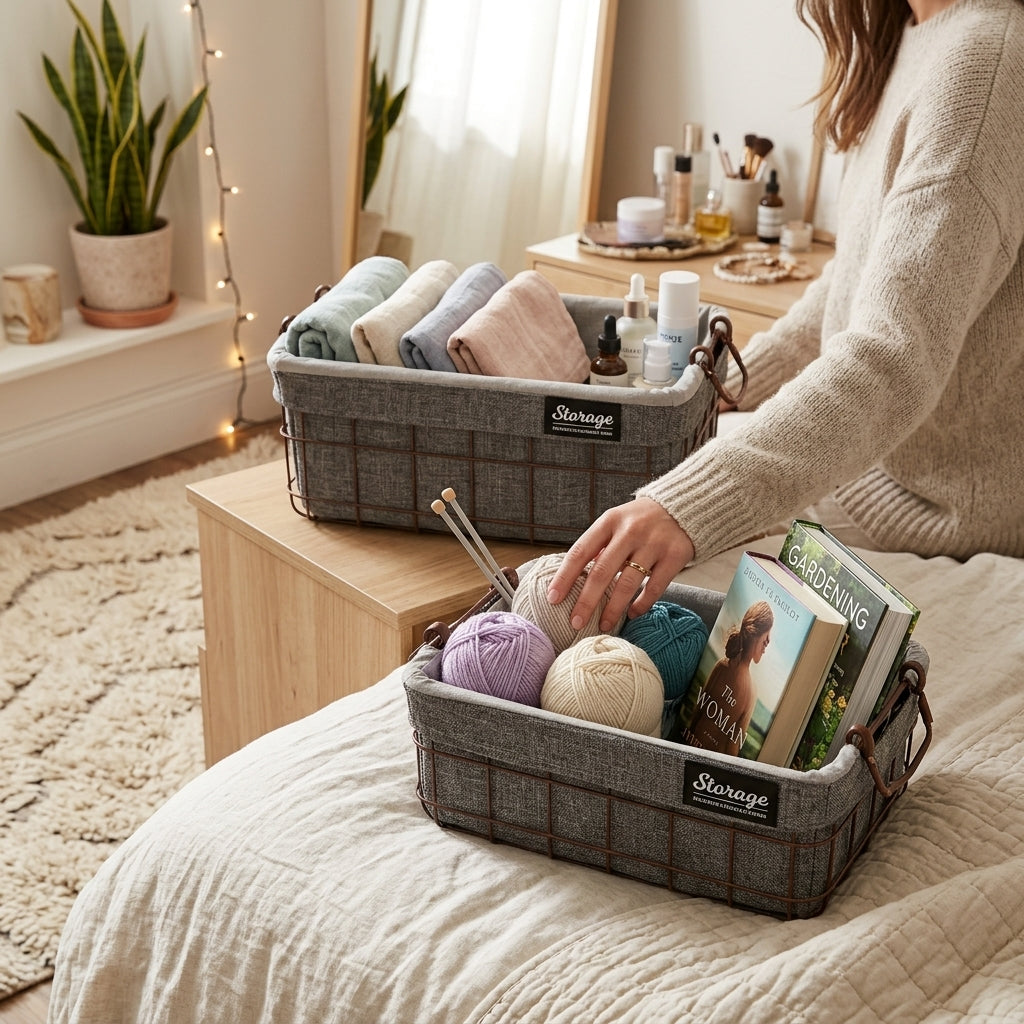 Pack de 4 Panier de Rangement | Pratique, Durable