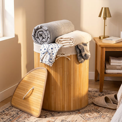 Pack de 2 Paniers à Linge En Osier I Poignées De Transport Faciles