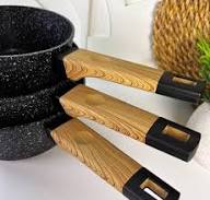 Set de 3 Casseroles en Granite I Haute Résistance & Zéro Accroche