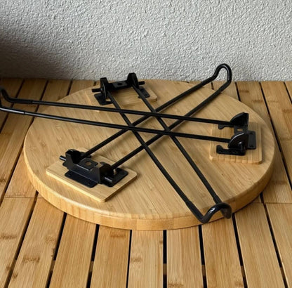 Table Basse Ronde Pliante en Bois I Pieds Métal